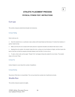 ATHLETIC PLACEMENT PROCESS Curl