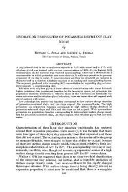 hydration properties of potassium deficient clay micas