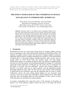 The Effect of Realism on the Confidence in Spatial Data Quality in