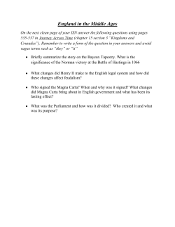 England in the Middle Ages questions