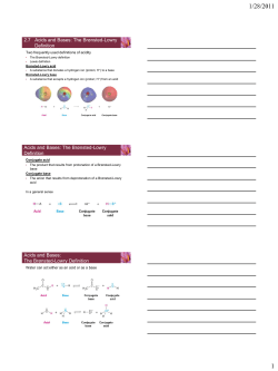2.7 Acids and Bases: The Br&oslash;nsted