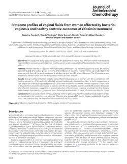 Proteome profiles of vaginal fluids from women