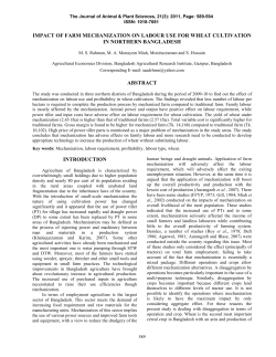 impact of farm mechanization on labour use for wheat cultivation in