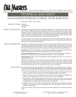 Interior/Exterior Water-Based Polyurethane