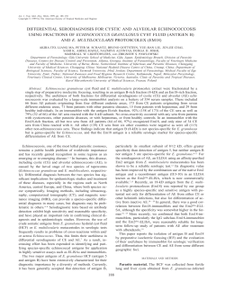 differential serodiagnosis for cystic and alveolar echinococcosis