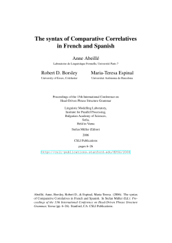 The syntax of Comparative Correlatives in
