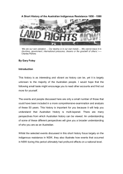 A Condensed History of the Australian Indigenous