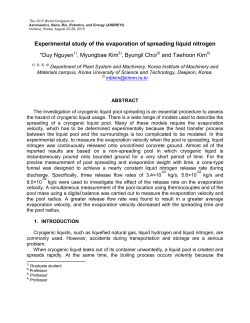 Experimental study of the evaporation of spreading liquid nitrogen