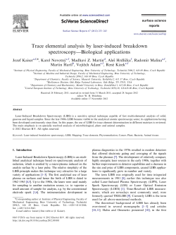 Trace elemental analysis by laser-induced