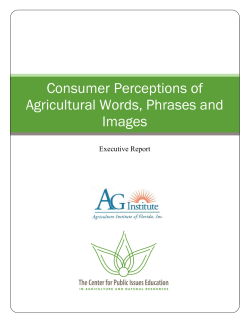 Consumer Perceptions of Agricultural Words, Phrases and Images