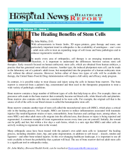 The Healing Benefits of Stem Cells