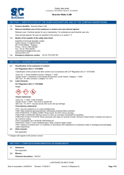 Bromine Water 0.2M SECTION 1: IDENTIFICATION OF THE