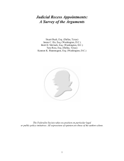 Judicial Recess Appointments