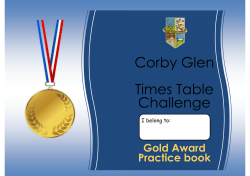 Corby Glen Times Table Challenge
