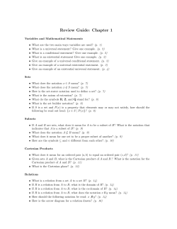 Review Guide: Chapter 1