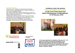 Invitation to join the seminar Paths of Prejudice and Justice by the