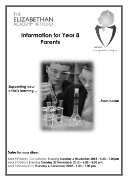Information for Year 8 Parents Supporting your child`s learning&hellip;