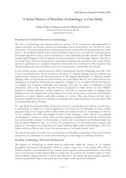 A Social History of Brazilian Archaeology: A Case Study
