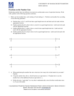 Fractions on the Number Line ABCD - EDC G 668