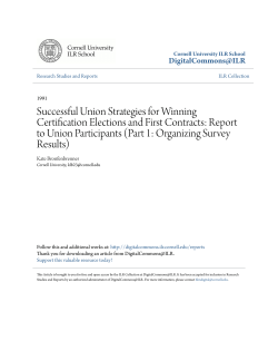 Successful Union Strategies for Winning Certification Elections and