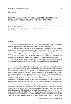 95 HHA 55533 POSITIONAL SPECIFICITY OF SATURATED AND