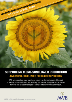 supporting mono-sunflower production