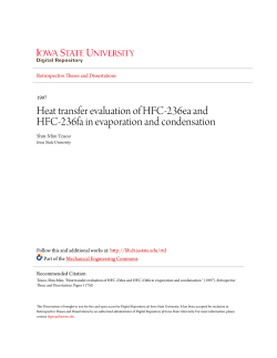 Heat transfer evaluation of HFC-236ea and HFC