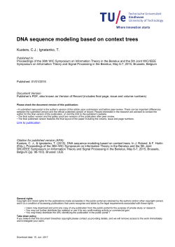 DNA sequence modeling based on context trees