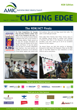 CUTTING EDGE - Australian Meat Industry Council