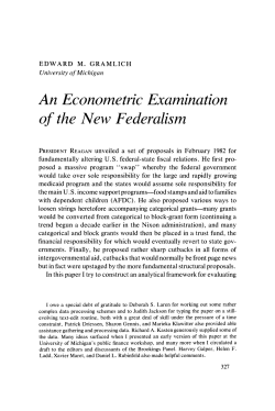 An Econometric Examination of the New Federalism