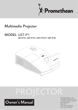 UST-P1 Owner`s Manual