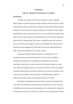 CHAPTER 2 SOCIAL THEMES IN SARAH PIATT`S POEMS