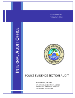 2016 Police Evidence Section Audit Report