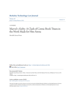 Marvel v. Kirby: A Clash of Comic Book Titans in the Work Made for