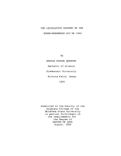 THE LEGISLATIVE HISTORY OF THE BURKE
