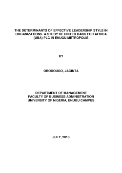 the determinants of effective leadership style