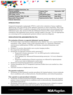 National Imaging Associates, Inc. Clinical guideline