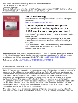 Cultural impacts of severe droughts in the prehistoric Andes