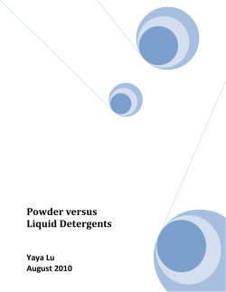Powder versus Liquid Detergents