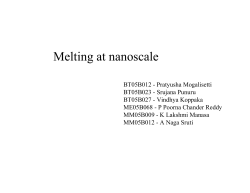 Melting at nanoscale