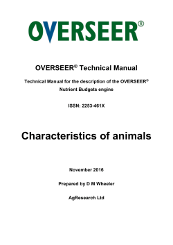 Characteristics of animals