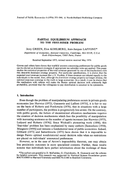 Partial Equilibrium Approach to the Free-Rider Problem