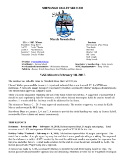 March 2013 Newsletter - Shenango Valley Ski Club