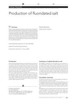 Production of fluoridated salt