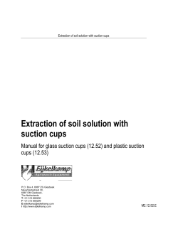 Extraction of soil solution with suction cups