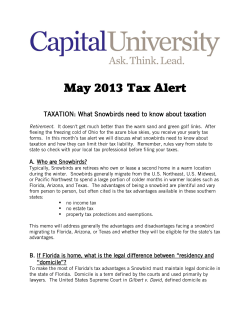 Snowbirds Tax Alert