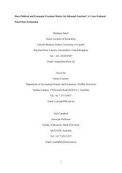 Does Political and Economic Freedom Matter for Inbound Tourism