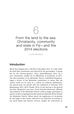Christianity, community and state in Fiji&mdash;and the - ANU Press