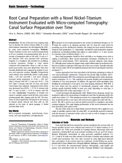 Root Canal Preparation with a Novel Nickel