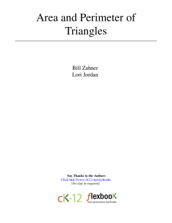 Area and Perimeter of Triangles